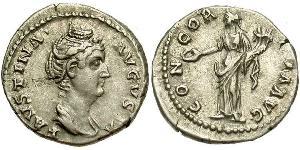 1 Денарій Римська імперія (27BC-395) Срібло Фаустіна Старша(105-141)
