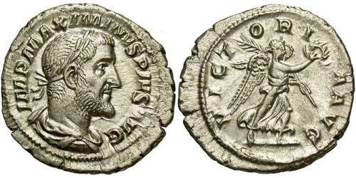 1 Денарій Римська імперія (27BC-395) Срібло Максимін I (173-238)