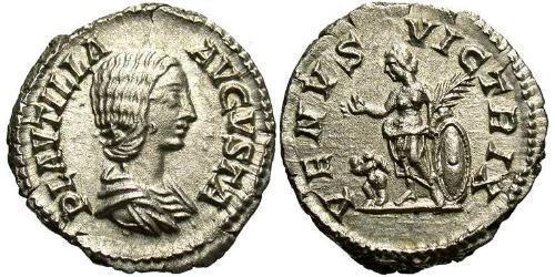 1 Денарій Римська імперія (27BC-395) Срібло Fulvia Plautilla (189-212)