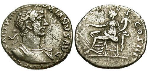1 Денарій Римська імперія (27BC-395) Срібло Адріан (76 - 138) 