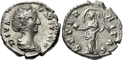 1 Денарій Римська імперія (27BC-395) Срібло Фаустіна Старша(105-141)