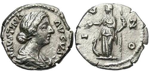 1 Денарій Римська імперія (27BC-395) Срібло Фаустина II (130-175)