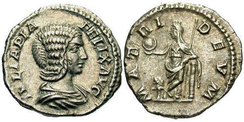 1 Денарій Римська імперія (27BC-395) Срібло Юлія Домна (?-217)