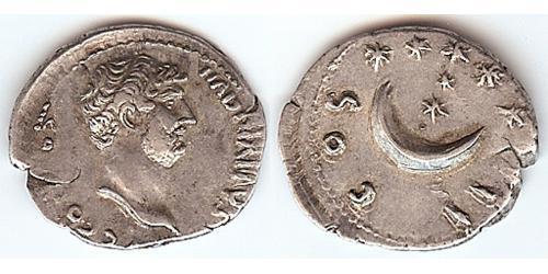 1 Денарій Римська імперія (27BC-395) Срібло Адріан (76 - 138) 