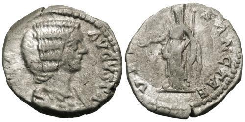 1 Денарій Римська імперія (27BC-395) Срібло Юлія Домна (?-217)