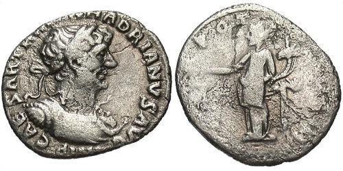 1 Денарій Римська імперія (27BC-395) Срібло Адріан (76 - 138) 
