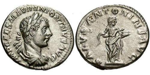 1 Денарій Римська імперія (27BC-395) Срібло Геліогабал (203-222)