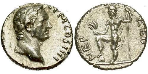 1 Денарій Римська імперія (27BC-395) Срібло Веспасіан (9-79)