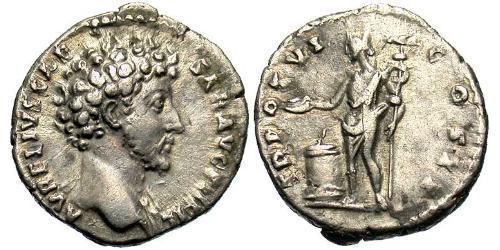1 Денарій Римська імперія (27BC-395) Срібло Марк Аврелій (121-180)