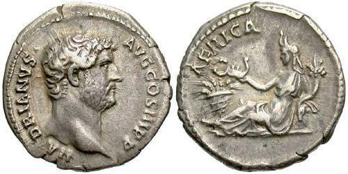 1 Денарій Римська імперія (27BC-395) Срібло Адріан (76 - 138) 