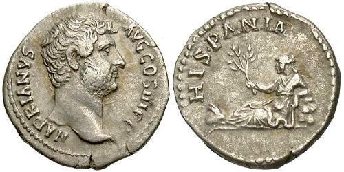 1 Денарій Римська імперія (27BC-395) Срібло Адріан (76 - 138) 