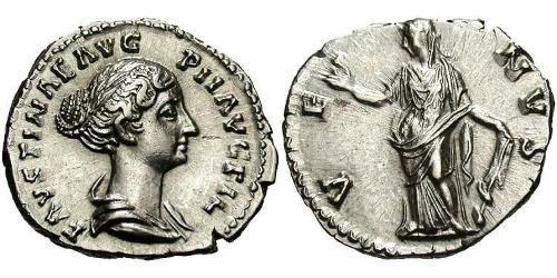 1 Денарій Римська імперія (27BC-395) Срібло Фаустина II (130-175)