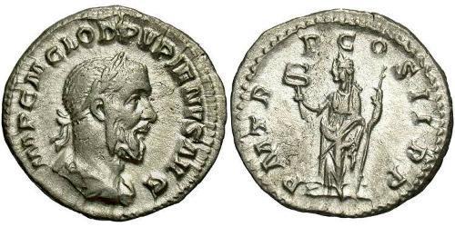 1 Денарій Римська імперія (27BC-395) Срібло Пупієн Максим (178-238)