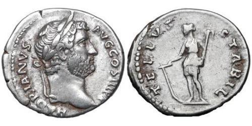 1 Денарій Римська імперія (27BC-395) Срібло Адріан (76 - 138) 