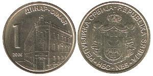 1 Динар Сербія Цинк/Мідь 