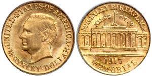 1 Долар США (1776 - ) Золото William McKinley, Jr. (1843 - 1901)