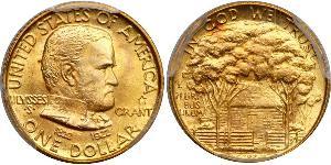 1 Долар США (1776 - ) Золото Ulysses S. Grant (1822-1885)