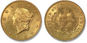 1 Долар США (1776 - ) Золото 