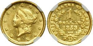 1 Долар США (1776 - ) Золото 