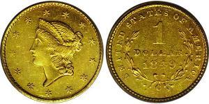 1 Долар США (1776 - ) Золото 