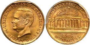 1 Долар США (1776 - ) Золото William McKinley, Jr. (1843 - 1901)
