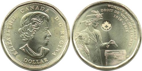 1 Долар Канада Латунь Єлизавета II (1926-2022)