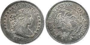 1 Долар США (1776 - ) Мідь/Срібло Anne Willing Bingham (1764-1801)