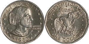 1 Долар США (1776 - ) Нікель/Мідь Susan Brownell Anthony (1820-1906)