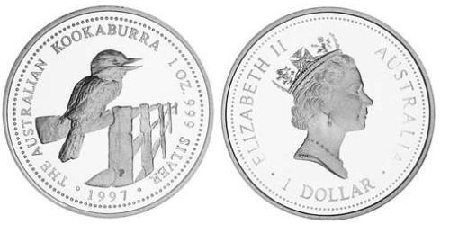 1 Долар Австралія (1939 - ) Срібло Єлизавета II (1926-2022)