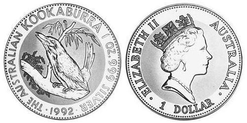 1 Долар Австралія (1939 - ) Срібло Єлизавета II (1926-2022)
