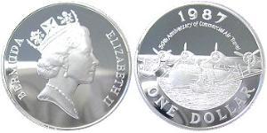 1 Долар Бермудські острови Срібло Єлизавета II (1926-2022)