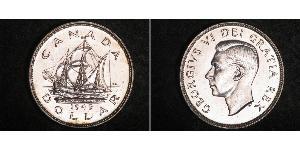 1 Долар Канада Срібло Георг VI (1895-1952)