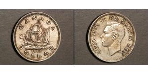 1 Долар Канада Срібло Георг VI (1895-1952)