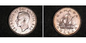 1 Долар Канада Срібло Георг VI (1895-1952)