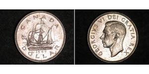 1 Долар Канада Срібло Георг VI (1895-1952)