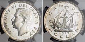 1 Долар Канада Срібло Георг VI (1895-1952)
