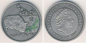 1 Долар Ніуе (1974 - ) Срібло 