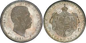 1 Долар США (1776 - ) Срібло Kalākaua