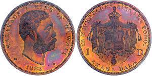 1 Долар США (1776 - ) Срібло Kalākaua