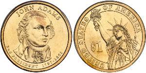1 Долар США (1776 - ) Цинк/Мідь Джон Адамс (1735-1826)