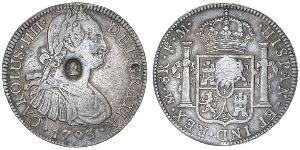 1 Долар / 8 Реал Сполучене королівство Великобританії та Ірландії (1801-1922) / Нова Іспанія (1519 - 1821) Срібло Карл IV король Іспанії  (1748-1819) / Георг III (1738-1820)