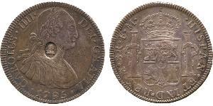 1 Долар / 8 Реал Сполучене королівство Великобританії та Ірландії (1801-1922) / Нова Іспанія (1519 - 1821) Срібло Карл IV король Іспанії  (1748-1819) / Георг III (1738-1820)