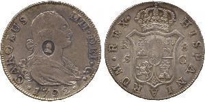 1 Долар / 8 Реал Сполучене королівство Великобританії та Ірландії (1801-1922) / Нова Іспанія (1519 - 1821) Срібло Карл IV король Іспанії  (1748-1819) / Георг III (1738-1820)