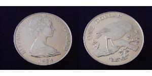 1 Доллар Новая Зеландия  Елизавета II (1926-2022)