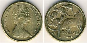 1 Доллар Австралия (1939 - ) Алюминий/Никель/Медь Елизавета II (1926-2022)