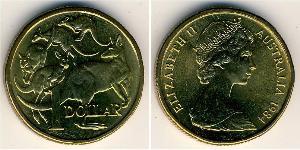 1 Доллар Австралия (1939 - ) Алюминий/Никель/Медь Елизавета II (1926-2022)