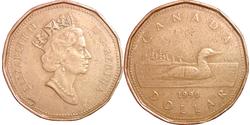 1 Доллар Канада Бронза Елизавета II (1926-2022)