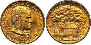 1 Доллар США (1776 - ) Золото Ulysses S. Grant (1822-1885)
