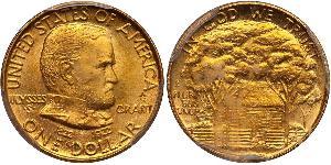 1 Доллар США (1776 - ) Золото Ulysses S. Grant (1822-1885)