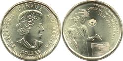 1 Доллар Канада Латунь Елизавета II (1926-2022)